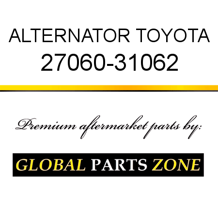 ALTERNATOR TOYOTA 27060-31062