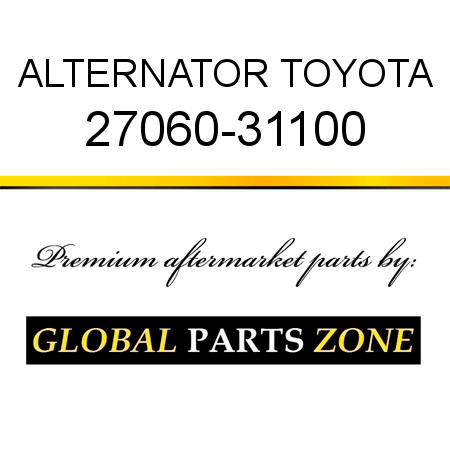 ALTERNATOR TOYOTA 27060-31100