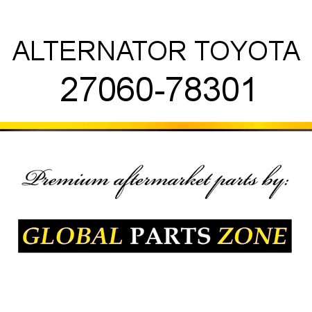 ALTERNATOR TOYOTA 27060-78301