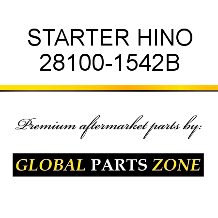 STARTER HINO 28100-1542B