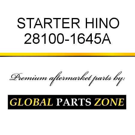 STARTER HINO 28100-1645A