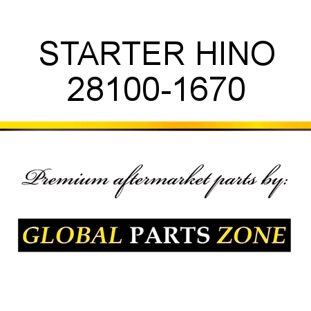 STARTER HINO 28100-1670