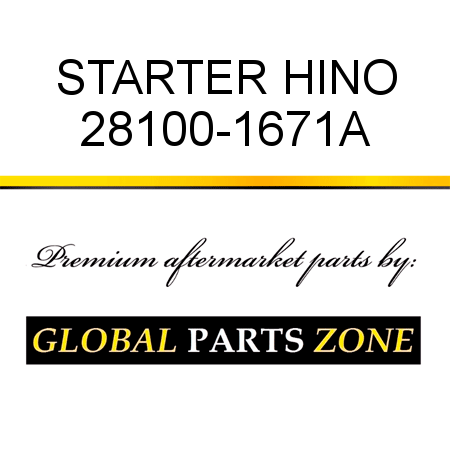 STARTER HINO 28100-1671A