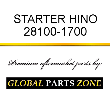 STARTER HINO 28100-1700