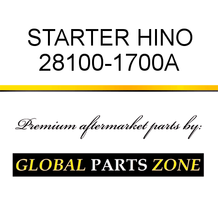 STARTER HINO 28100-1700A