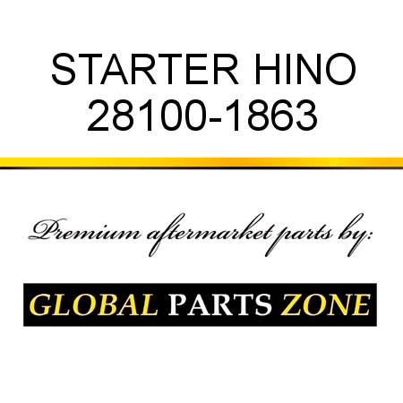 STARTER HINO 28100-1863