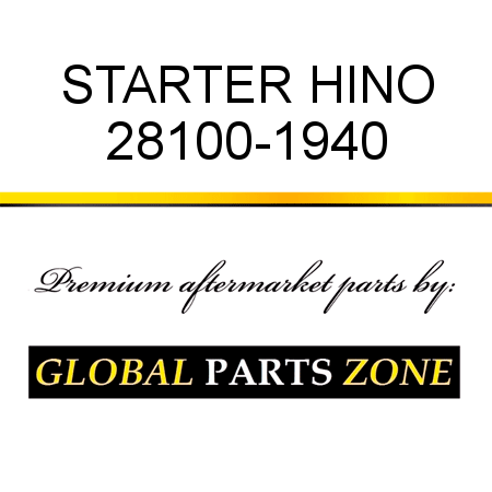 STARTER HINO 28100-1940