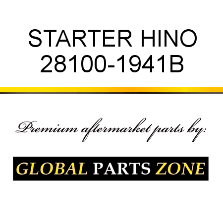 STARTER HINO 28100-1941B