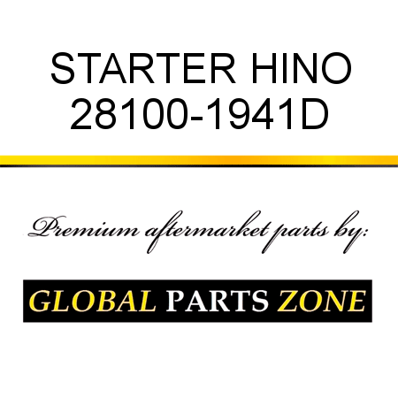 STARTER HINO 28100-1941D