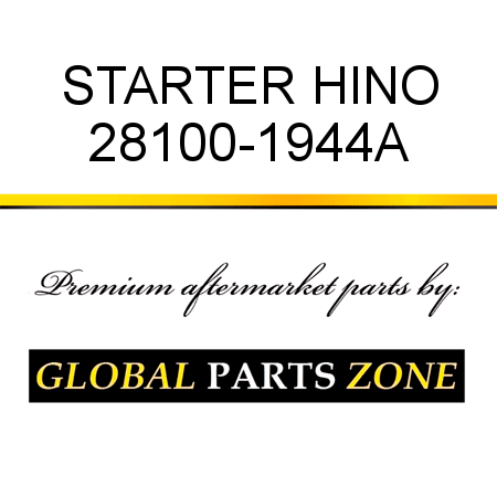 STARTER HINO 28100-1944A