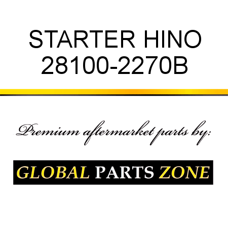 STARTER HINO 28100-2270B