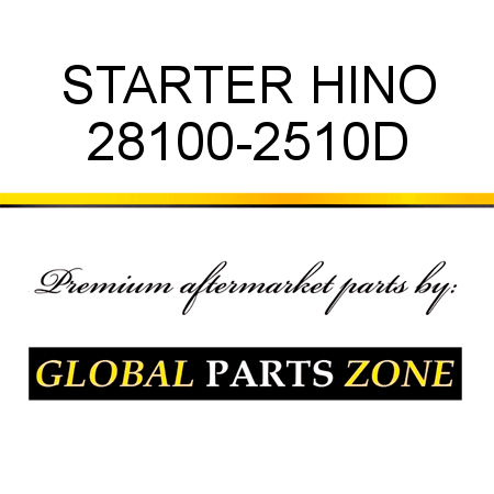 STARTER HINO 28100-2510D