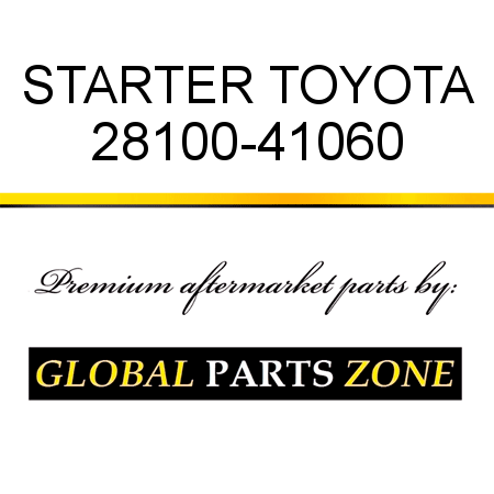 STARTER TOYOTA 28100-41060