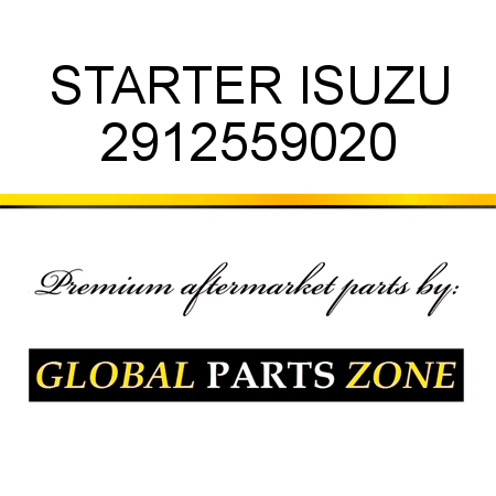 STARTER ISUZU 2912559020