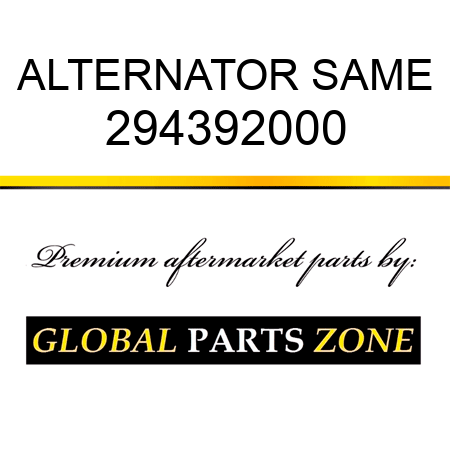 ALTERNATOR SAME 294392000