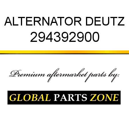 ALTERNATOR DEUTZ 294392900