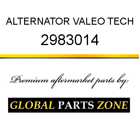 ALTERNATOR VALEO TECH 2983014