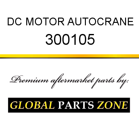 DC MOTOR AUTOCRANE 300105