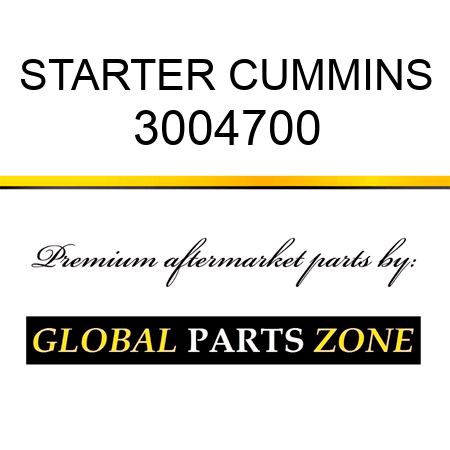 STARTER CUMMINS 3004700