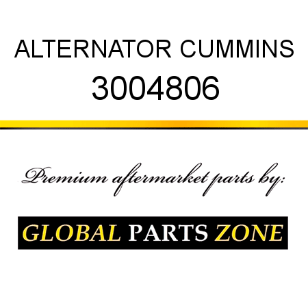 ALTERNATOR CUMMINS 3004806