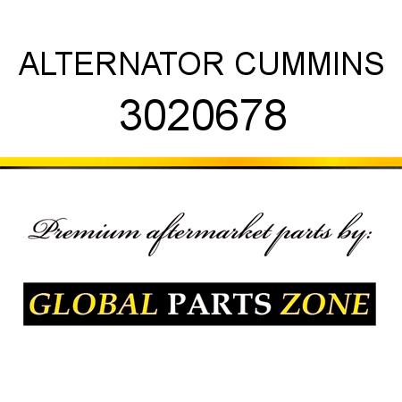 ALTERNATOR CUMMINS 3020678