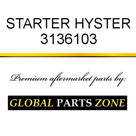 STARTER HYSTER 3136103