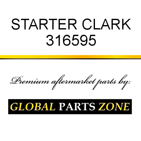 STARTER CLARK 316595