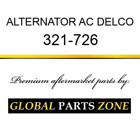 ALTERNATOR AC DELCO 321-726