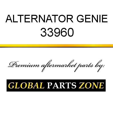 ALTERNATOR GENIE 33960