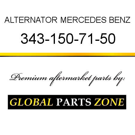 ALTERNATOR MERCEDES BENZ 343-150-71-50