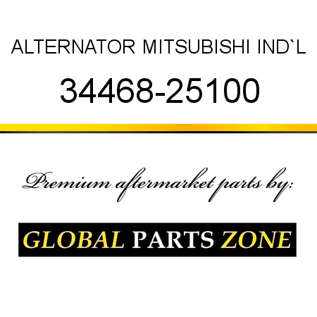 ALTERNATOR MITSUBISHI IND`L 34468-25100