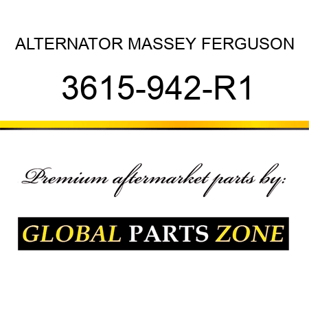 ALTERNATOR MASSEY FERGUSON 3615-942-R1