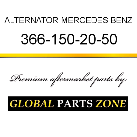 ALTERNATOR MERCEDES BENZ 366-150-20-50