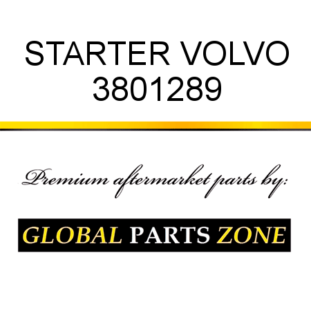 STARTER VOLVO 3801289