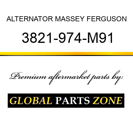 ALTERNATOR MASSEY FERGUSON 3821-974-M91