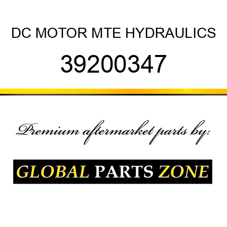 DC MOTOR MTE HYDRAULICS 39200347