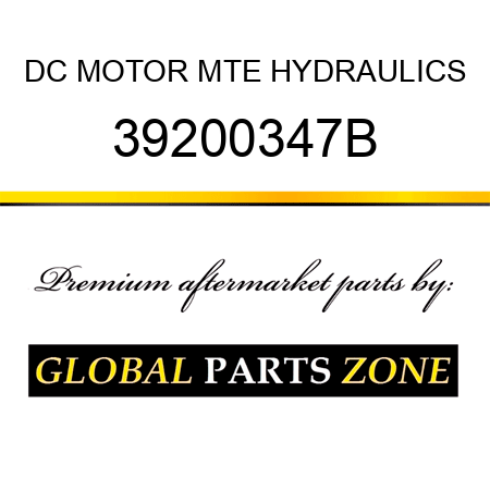 DC MOTOR MTE HYDRAULICS 39200347B