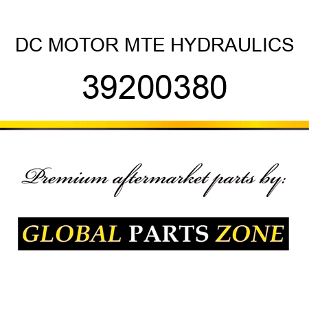 DC MOTOR MTE HYDRAULICS 39200380