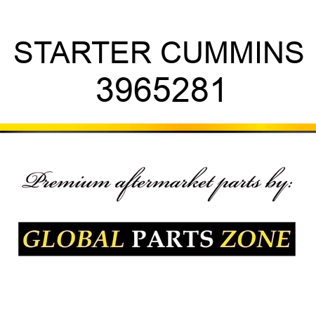 STARTER CUMMINS 3965281