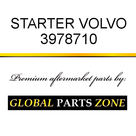 STARTER VOLVO 3978710