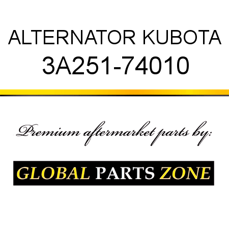 ALTERNATOR KUBOTA 3A251-74010