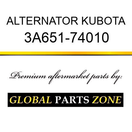 ALTERNATOR KUBOTA 3A651-74010