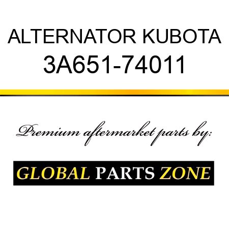 ALTERNATOR KUBOTA 3A651-74011