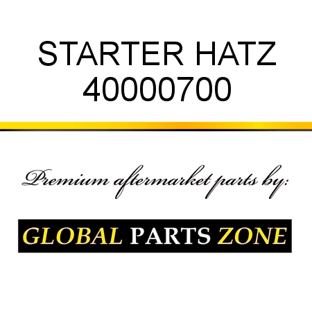 STARTER HATZ 40000700