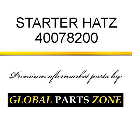 STARTER HATZ 40078200