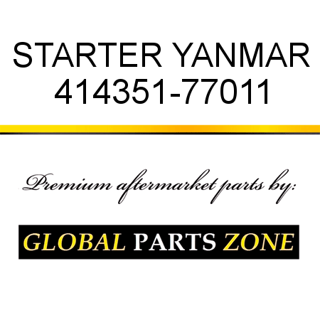 STARTER YANMAR 414351-77011