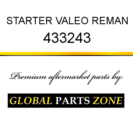 STARTER VALEO REMAN 433243