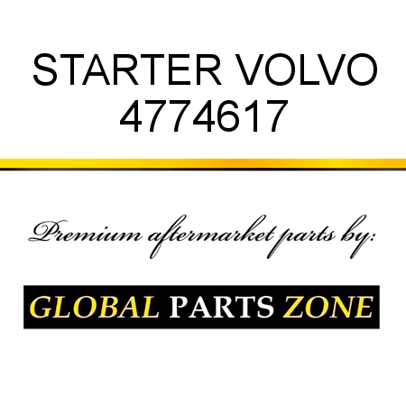 STARTER VOLVO 4774617