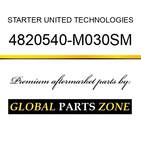 STARTER UNITED TECHNOLOGIES 4820540-M030SM