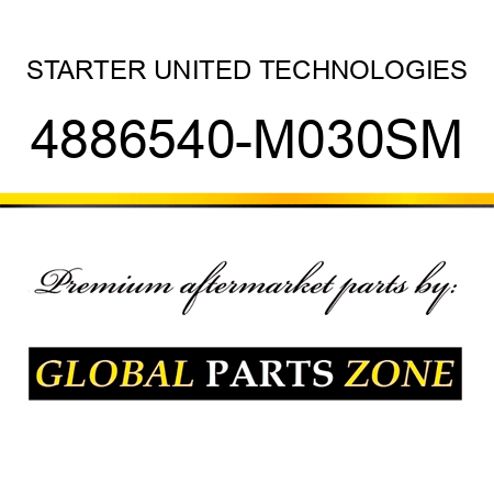 STARTER UNITED TECHNOLOGIES 4886540-M030SM